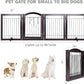 SPIRICH 96-inch Extra Wide 30-inches Tall Dog Gate with Door Walk Through, Freestanding Wire Pet Gate for The House, Doorway, Stairs, Pet Puppy Safety Fence, Support Feet Included(Espresso)