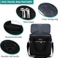 BAGLHER Dog Travel Bag, Pet Travel Bag (All Pet Travel Supplies), with 2 Pet Food Containers and 2 Collapsible Silicone Bowls; Essential Kits for Pet Travel Black