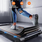 2 in 1 Folding Treadmills for Home Small Office, 2.5HP Walking Pad Treadmill with Handle Bar, 300lbs Capacity, Copmact Protable Treadmill with Smart APPs, 12 HIIT Modes and Touch Screen