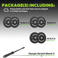 Olympic Bumper Plates Set 2 Inch, 10-55 lbs Rubber Weight Plates with 45 lb (20kg) Black/Silver Barbell, Strength Training & Weight Lifting for Home Gym
