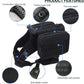 BYGD Dog Backpack for Hiking and Camping,Waterproof Lightweight Dog Hiking Backpack Harness with 2 Big Side Pockets Detachable Adjustable, Dog Saddle Bag for Large Dogs Walking Outdoor(X,XL Black)