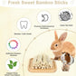 900g Sweet Bamboo Chew Sticks for Rabbits, Chinchilla Rabbit Toys Guinea Pig Chews Sticks, Natural Rabbit Bunny Molar Treats Snacks Toys for Chinchilla, Guinea Pig, Hamster Small Animals