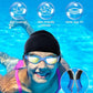 Kids Swim Goggles, Swimming Goggles for Kids Toddlers 3-14 with Swim Cap, Nose Clip, Nose Bridge, Ear Plugs