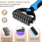 Large Slicker Brush for Dogs - 3PC Pet Grooming Kit - Undercoat Rake & Stainless Comb | Long Pins Remove Mats on Poodles, Golden, Labradoodles | Thick Coat Deshedder for Dogs, Cats, Oak