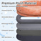 Human Dog Bed, 71''x45''x12'' Size Fits You and Pets, Washable Faux Fur Pet Bed for People Doze Off, Napping Orthopedic Dog Bed, Present Plump Pillow, Blanket, Strap - OrangeWhite