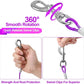 10FT Heavy Duty Dog Tie Out Cable for Large Dogs up to 125lbs, Durable Runner Tether Line (Purple)