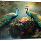 Large Peacock Wall Art Aesthetic Bird Canvas Living Room Pictures Framed Prints Floral Modern Wall Decor Painting Artwork for Bedroom Dining Office Home 60"x30"