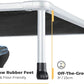 Veehoo Chewproof Elevated Dog Bed - Cooling Raised Pet Cot, Breathable Mesh, Washable & Non-Slip for Large Dogs, Indoor/Outdoor, Black Mat and Silver Metal Frame, 49x33inches (Model CWC2203B03)