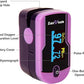 Zacurate FSA/HSA Eligible 500E Premium Fingertip Pulse Oximeter Oximetry Blood Oxygen Saturation Monitor with Silicon Cover, Batteries and Lanyard (Mystic Purple)