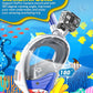 QingSong Kids Snorkel Mask Full Face, Snorkeling Set with Camera Mount, Foldable 180 Degree Panoramic View Snorkeling Gear Anti-Fog Anti-Leak