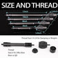 Archery Bow Stabilizer for Compound Bow, Carbon Fiber Bow Balance Bar, Damping System and Weights Kit, 6/8/10/12/in