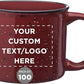 DISCOUNT PROMOS Custom Ceramic Campfire Coffee Mugs 13 oz. Set of 100, Personalized Bulk Pack - Perfect for Tea, Espresso, Cappuccino, Hot Cocoa - Maroon