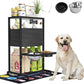 Elevated Dog Bowls, Height Adjustable Raised Dog Bowl Stand (4.5'' to 12''), Organizer Bowl Holder for Large Medium Dogs