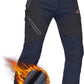 TACVASEN Men's Skiing Snow Pants Fleece Lined Waterproof Winter Insulated Hiking Pant for Outdoor Work Hunting Cargo