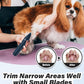 Casfuy Cordless Hair Trimmer, Low Noise Grooming Clipper for Dogs Cats & Small Pets, USB Rechargeable, Double Blades for Trimming Hair Around Paws, Eyes, Ears, Face, Rump