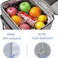 iknoe Thickened Lunch Bag - Soft Coolers Insulated, Leak Proof Tote with Zippered Top - Great for Work, Picnic, Beach - 18-Can Capacity, Grey
