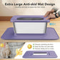 Decflow 10L Stainless Steel Dog Water Bowl, No Spill Anti-Splash Dog Bowls with XXL Silicone Mat, Spill-Proof Slow Feeder for Messy Drinkers, Heavy Duty Pet Bowls for Indoor/Outdoor Use Purple