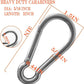 100Pack Heavy Duty Carabiner Clips, M8 5/16" Spring Snap Hooks 3Inch Zinc-Galvanized Steel Chain Clips Quick Links Safety Connector for Hammock Swing Fitness Gym Outdoor Supplies Boating