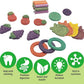 Fhiny 27 PCS Natural Bunny Chew Toys Molar Rabbit Toys Contain Timothy Grass Pumpkin Beets Purple Potatoes Carrot Hamster Treats for Chinchillas Guinea Pigs Mice Gerbils Teeth Grinding