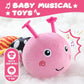 Baby Toys 0-6-12 Months,Musical Caterpillar Stuffed Animals Activity Infant Toys with Crinkle,Rattles,Mirror&Pull String,Muti-Sensory Toys Gifts for Newborn Tummy Time,Pink,Knot prolegs