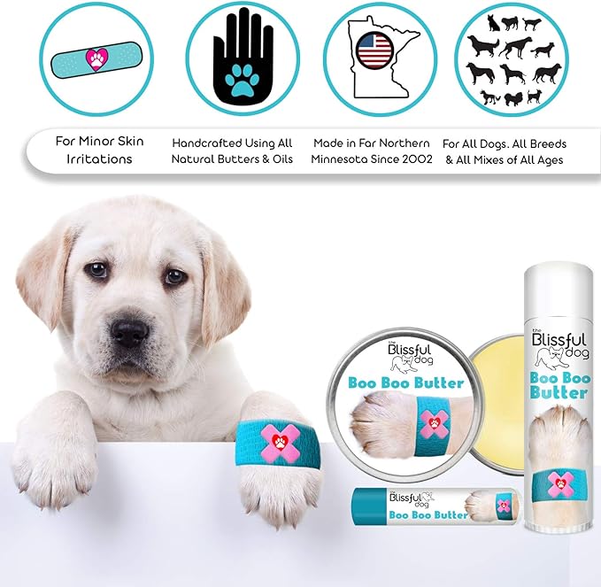 The Blissful Dog 3 Cute Puppies Boo Boo Butter, 0.50 oz
