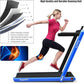 GYMAX Walking Pad, 2.25HP Foldable Treadmill with Smart App & Remote Control, Bluetooth LED Monitor, Small Spaces Compact Running Machine, Folding Portable Under Desk Treadmill for Home Office