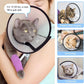 Depets Adjustable Recovery Pet Cone E-Collar for Cats Puppy Rabbit, Plastic Elizabeth Protective Collar Wound Healing Practical Neck Cover, Neck Girth 8.1 in