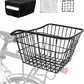 Rear Bike Basket, Tool-Free Install, Dog/Pet Carrier, Ebike Electric Bicycle Back Cargo Basket, Fits Most Rear Racks, with Waterproof Cover, Cargo Net