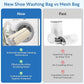 Shoe Bag for Washing Machine, Sneaker Cleaning Bag 2 PCS Set Pearl White, Fluffy Fiber Inside, Large Size Shoe Washing Machine Bag, 360 Laundry Bag for Tennis Gym Running Trainers Hiking