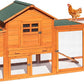 Chicken Coop for 4-6 Chickens Outdoor Wooden Hen House Poultry Pet Hutch for Backyard w/Run Cage & Nesting Box