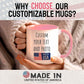 Ship Next Day Custom Mug Design Your Own Photo Text Personalized Picture Gifts for Women Men Customized Gift Idea Personalized Coffee Mugs 11oz Pink Handle