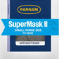 Farnam SuperMask II Fly Mask Without Ears for Smaller Horses or Arabian Horses,Full Face Coverage & Eye Protection from Insect Pests, Structured Classic Mesh with Plush Trim,Small Horse/Arabian Size