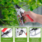 Ultra Sharp Germany Steel Pruning Shears - Cuts 3X Easier, Weak Hand Arthritis Snips, Rust-Resistant, Effortlessly 1-Inch Cut Capacity Garden Scissors, Ergonomic Handle (Red)