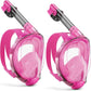 W WSTOO Full Face Snorkel Mask Adults,Suitable for Beginners Dry Top Snorkeling Gear,Can Your Mouth or Nose to Breathe,180 Degrees Panoramic View,Anti-Fog Anti-Leak,Summer Travel and Vacationing Gifts