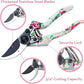 Gardening Tools, 8 Pcs Heavy Duty Floral Garden Tool Set Birthday Gifts for Women WANCHI Rose Red Gardening Kit (Garden Tool Bag Kneeling Pad Weeder Fork Hand Rake Pruning Shears Trowel Transplanter)