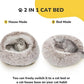 CATISM Plush Hooded Cat Bed, Calming Nest, Self-Warming Cave, Cozy Pod for Indoor Cats or Small Dogs, Removable Washable Cove With Non-Slip Bottom