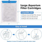 fishkeeper 10 Pack Large Filter Cartridges Compatible with Tetra Whisper Bio-Bag Filters Replacement Filter Cartridges for Whisper Power Filters 20i/40i /IQ20/30/45/60 PF20/30/40/60(Ready to Use)