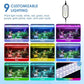 Aquarium Light,18W 24/7 Natural Mode,9 Light Modes(Water Grass Mode & 7 Colors & Cycle),Adjustable Timer and 7 Color Brightness - with Expandable Mounting Bracket for 18~24IN Fish Tank