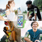 LENPOW Multifunctional Outdoor Sports Armband Sweatproof Running Armbag Casual Arm Package Bag Gym Fitness Cell Phone Bag Key Holder for iPhone 16 15 14 13 12 Pro MAX Plus Samsung Galaxy Note S24 S23