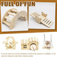 Hamster Toys 5-Piece Set,Hamster House, Swing, Climbing Ladder, Seesaw & Exercise Wheel,Pet DIY Sport Exercise Toys Set, Small Animal Habitat Accessories,Gerbils, Mice(Natural Wood A)