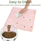 Ptlom Dog Food Mat Anti-Slip Dog Bowl Mats for Food and Water, Waterproof Pet Placemat Prevents Messy Spill to Floor, Silicone Puppy Feeding Tray for Small, Medium and Large Dogs Cats, Pink