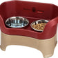 Neater Pet Brands Neater Feeder Deluxe Mess Proof Dog Bowls Elevated for Large Dogs Over 40 lbs, Made in USA, No Spill Raised Dog Food Bowl Stand Feeding Station, Food and Water Bowl Set, Cranberry