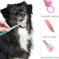 BLMHTWO 2 Pieces Cat Toothbrush, Dog Toothbrush 360-Degree Dog Toothbrushs Small with Independent Transparent Packaging Box and PP Handle Silicone Toothbrushs for Small Dogs (Green and Pink)