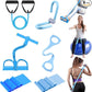 6 Pcs Fitness Resistance Exercise Bands 6 Tube Pedal Puller Resistance Band Set for Women Weight Loss Thigh Training Workout Equipment Elastic Arms Abdomen Shoulder Waist Leg Beginners Yoga