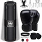 4FT Canvas Punching Bag for Adults, 2025 Upgraded Boxing Heavy Bag with 12oz Gloves for Kickboxing Muay Thai Max Load-Bearing 180 Lbs(Unfilled)
