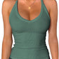 iGENJUN Workout Tops for Women Racerback Basic Tank Summer 2025 Camisole V Neck Slim Fit Ribbed Sleeveless