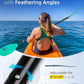 OCEANBROAD Kayak Paddle 86in/218cm, 90.5in/230cm Alloy Shaft 2-Piece Floatable Kayak Oar for Kayaking Canoeing Boating