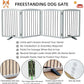 ZJSF Freestanding Panel Dog Gate for Indoor, Doorways,Stairs, or Hallways,Foldable Wooden White Pet Gates for House,Pet Gate for Dogs,Dog Fence, Puppy Gate,Support Feet Included,24 "Height-4 Panels