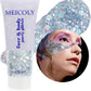 MEICOLY Silver Body Glitter,Chunky Silver Face Hair Glitter,Silver Glitter Makeup for Eyes,Sparkle Face Paint for Women and Kids,Music Festival Party Accessories