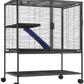 VEVOR 36" Rolling Metal Ferret Cage, Large 2-Tier Critter Nation Cage, Small Animal Cage with Ramps & Tray, Easy to Set up for Pet Mice, Hamster, Guinea Pig, Chinchilla, Squirrel, Hedgehogs, Bunny